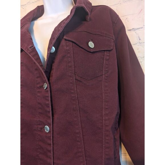 Jessica London maroon denim jacket 18w - Picture 2 of 4